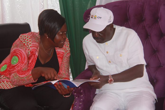 wanga raila Governor of Homabay County Wanga and Former Prime Minister of Kenya Raila