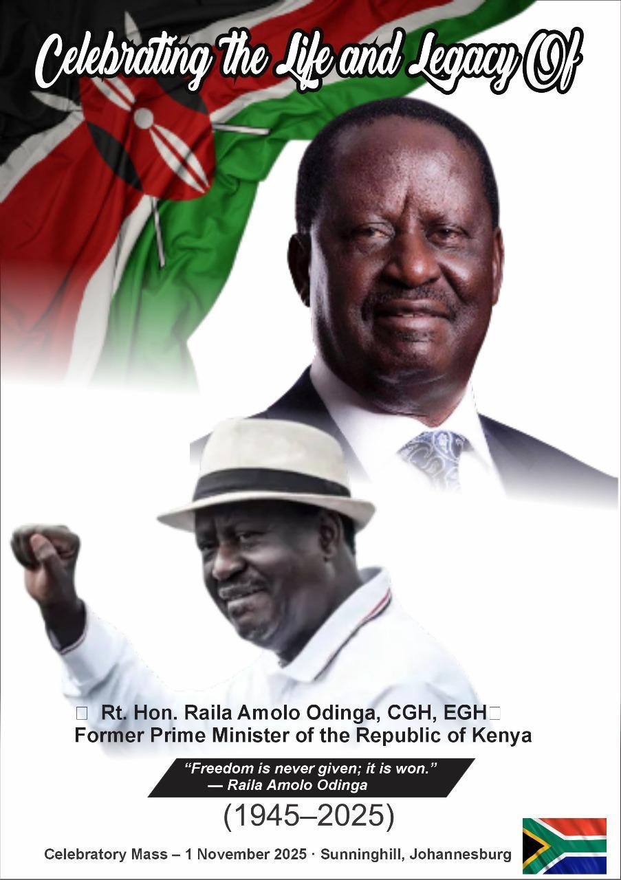 🇿🇦 South Africa Honours Kenya’s Raila Odinga: A Pan-African Covenant of Conscience and Courage